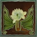 Antique English Art Nouveau Tile