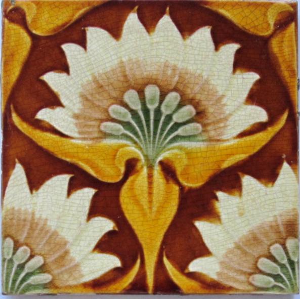 Antique English Art Nouveau Tile - Pilkington's