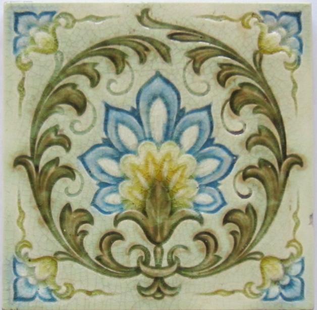 Antique English Victorian/Art Nouveau Tile - Minton's China