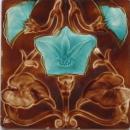 English Art Nouveau Tile -- Corn Bros.