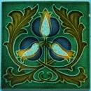 English Art Nouveau Tile -- Corn Bros.