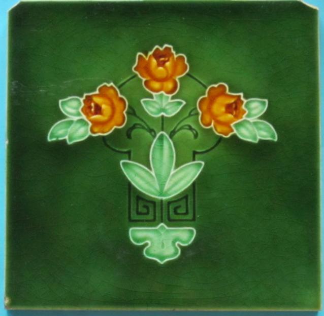 English Art Nouveau Tile - Simpson