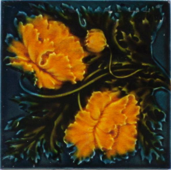 Antique English Art Nouveau Tile - Pilkington's