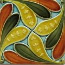 Antique English Art Nouveau Tile