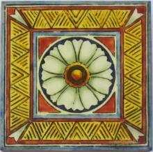 Antique English Hand-painted Tile