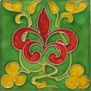 Antique English Nouveau Tile - Craven Dunnill