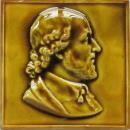 American Majolica Portrait Tile --Gentleman