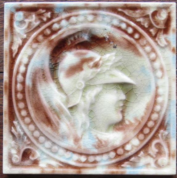 American Majolica Portrait Tile - Hamilton