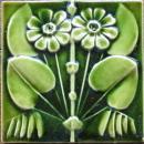 Antique American Arts & Crafts Majolica Tile - J.& J.G. Low