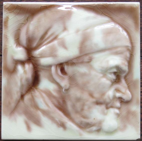 Antique American Portrait Tile - AET