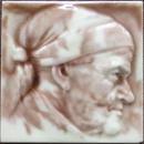 Antique American Portrait Tile - AET