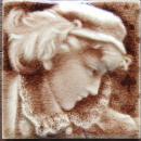 American Majolica Portrait Tile - Trent
