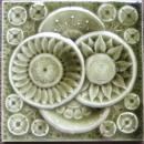 Antique American Majolica Arts & Crafts Tile - AETCO
