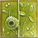 Antique American Arts & Crafts Majolica Fireplace Tile - J.& J.G. Low