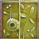 Antique American Arts & Crafts Majolica Fireplace Tile - J.& J.G. Low