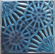 Pair of Antique American Arts & Crafts Majolica Tiles - J.& J.G. Low
