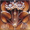 Antique American Arts & Crafts Majolica Tile - J.& J.G. Low