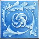 Antique American Majolica Arts & Crafts Tile -Kensington