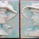 Pair of American Arts & Crafts Tile - USET