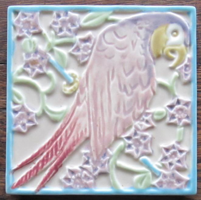 Rookwood Parrot Tea Tile - Rookwood