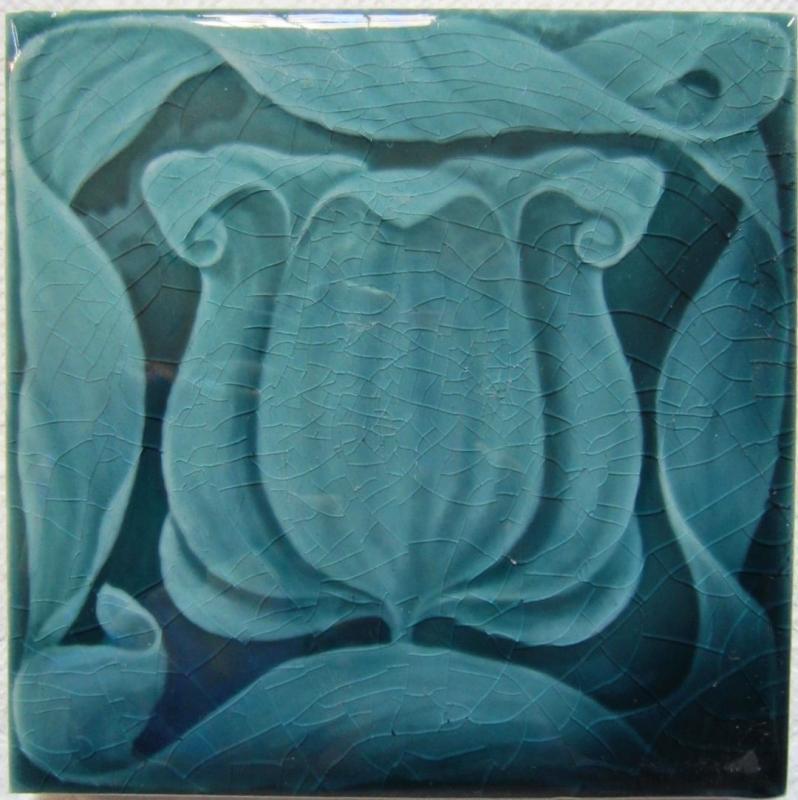 Antique Maw Art Nouveau Tile