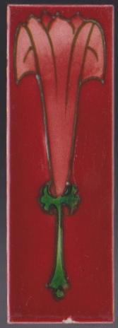 Antique English Art Nouveau Tubelined Tile -Richards