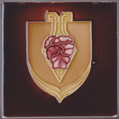 Antique Belgian Art Nouveau Tile