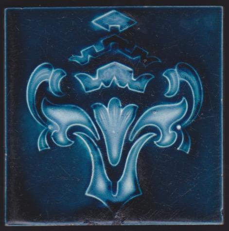 Antique English Art Nouveau Tile - Henry Richards