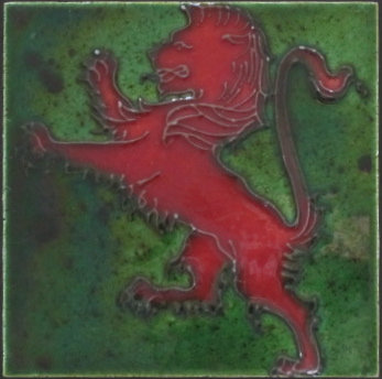 Tubelined English Art Nouveau Tile