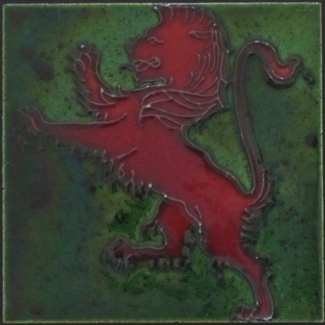 Tubelined English Art Nouveau Tile