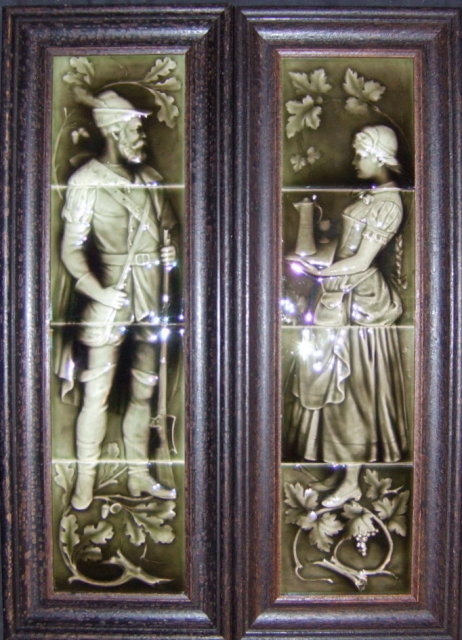 American Encaustic Fireplace Panels