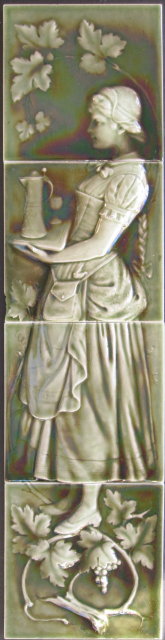 American Encaustic Fireplace Panels