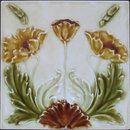 English Majolica Tile - Henry Richards