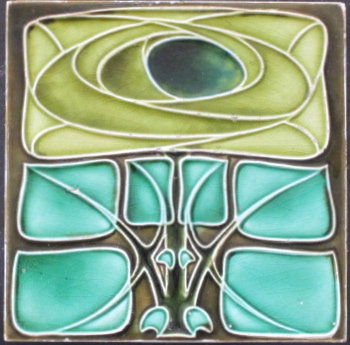 English Majolica Tile - Henry Richards - 4 available