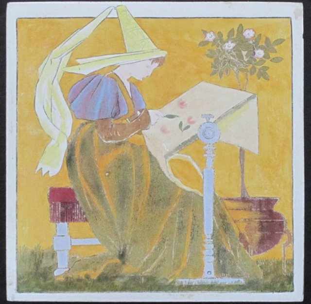 English Handpainted Transfer Tile