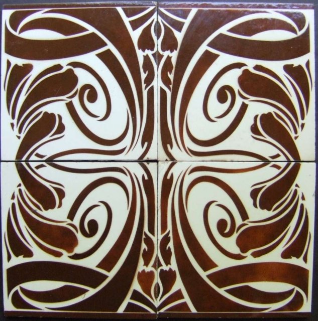 Belgian Nouveau Tile Panels