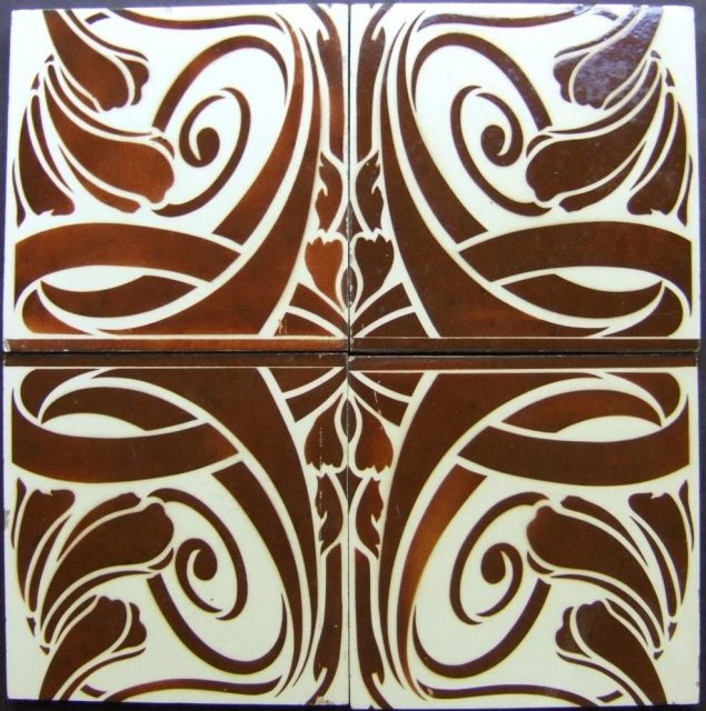 Belgian Nouveau Tile Panels
