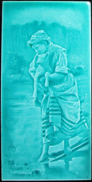English Majolica Tile from Sherwin & Cotton