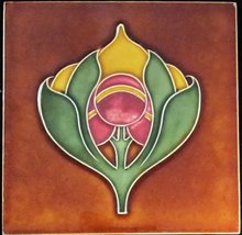 Antique German Jugendstil Tile - Grohn