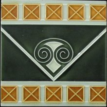 German Jugendstil Tile - Abstract Capital