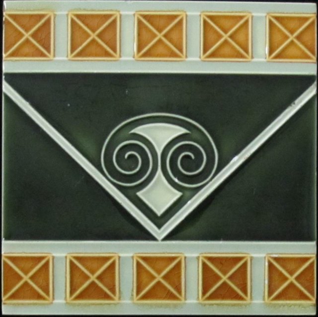 German Jugendstil Tile - Abstract Capital