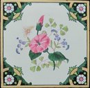 Antique Minton Hand-Colored Tile-Bee