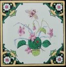 Antique Minton Hand-Colored Tile-Bee
