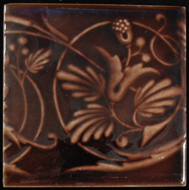 Antique American Fireplace Tile Panel - Kensington