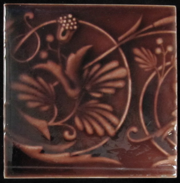 Antique American Fireplace Tile Panel - Kensington