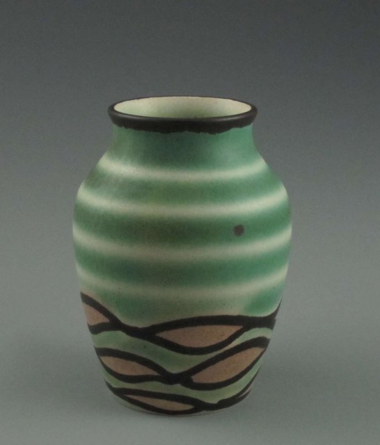 Antique Czech Art Pottery Art Deco Vase