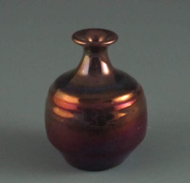 Fabulous Pewabic Pottery Iridescent Cabinet Vase