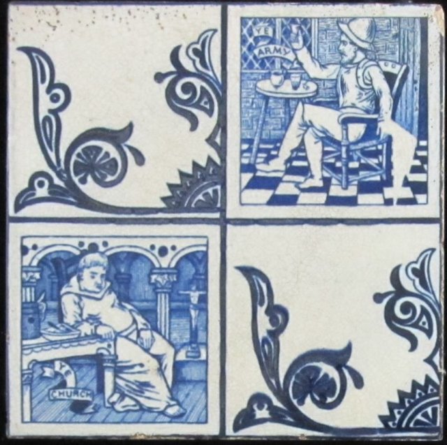 Antique English Picture Tile - Wedgwood