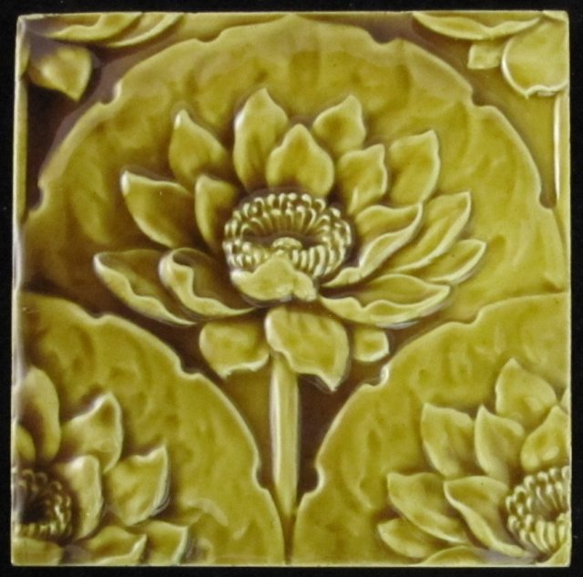 Antique English Majolica Minton Hollins Tile