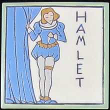 Antique American Arts & Crafts Shakespeare Tile